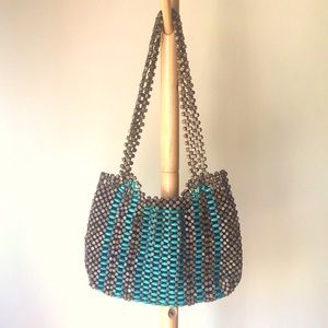 Bohemian Wooden Bead Shoulder Bag